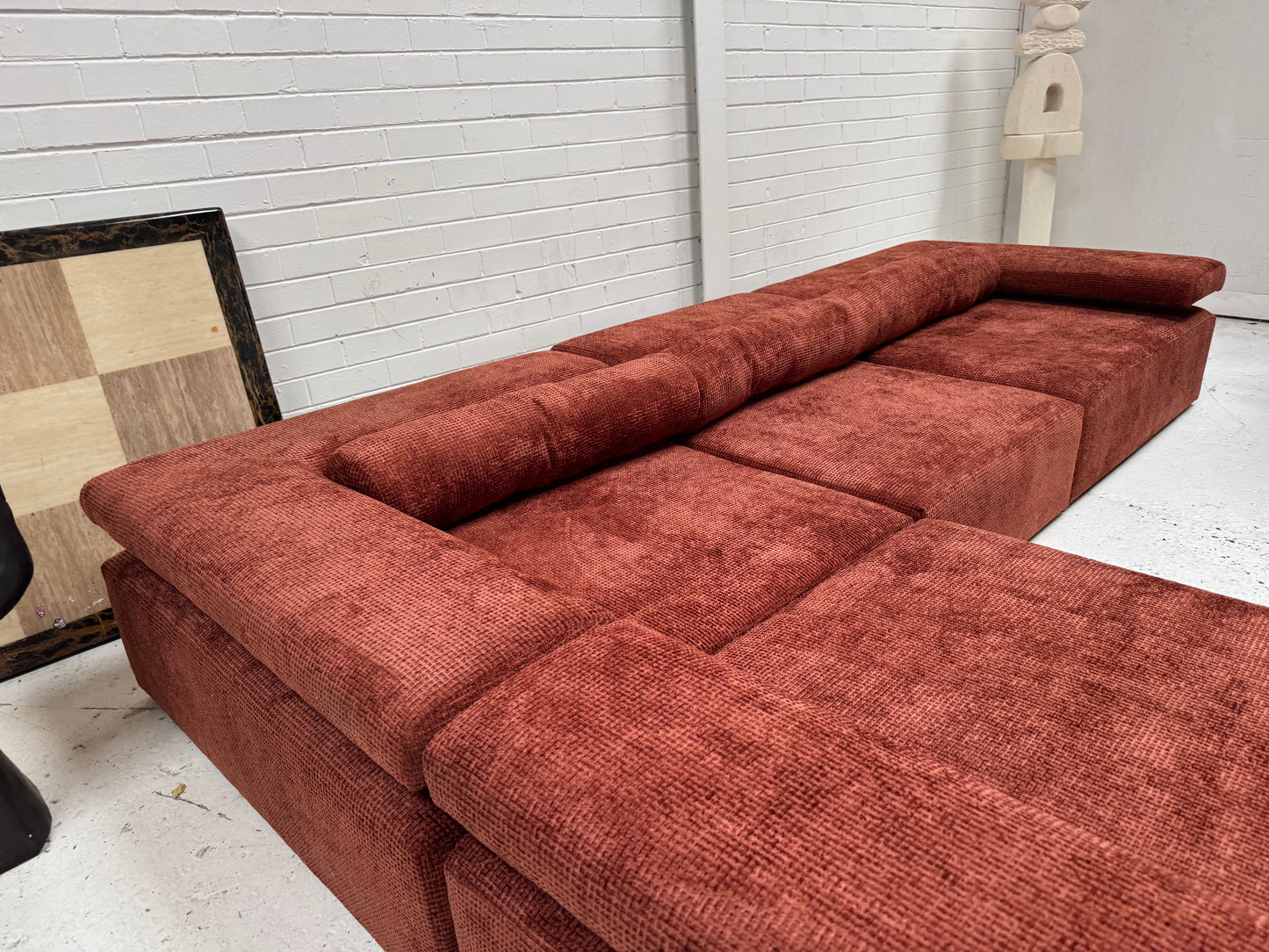 Bespoke Rust Block Modular Sofa