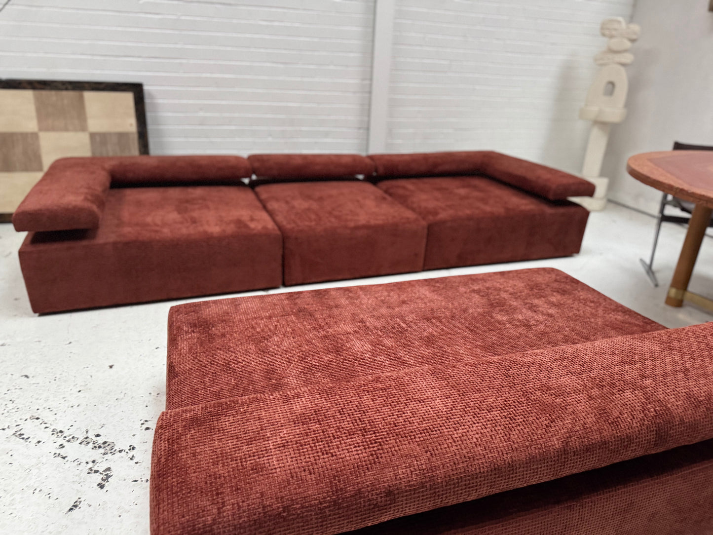 Bespoke Rust Block Modular Sofa