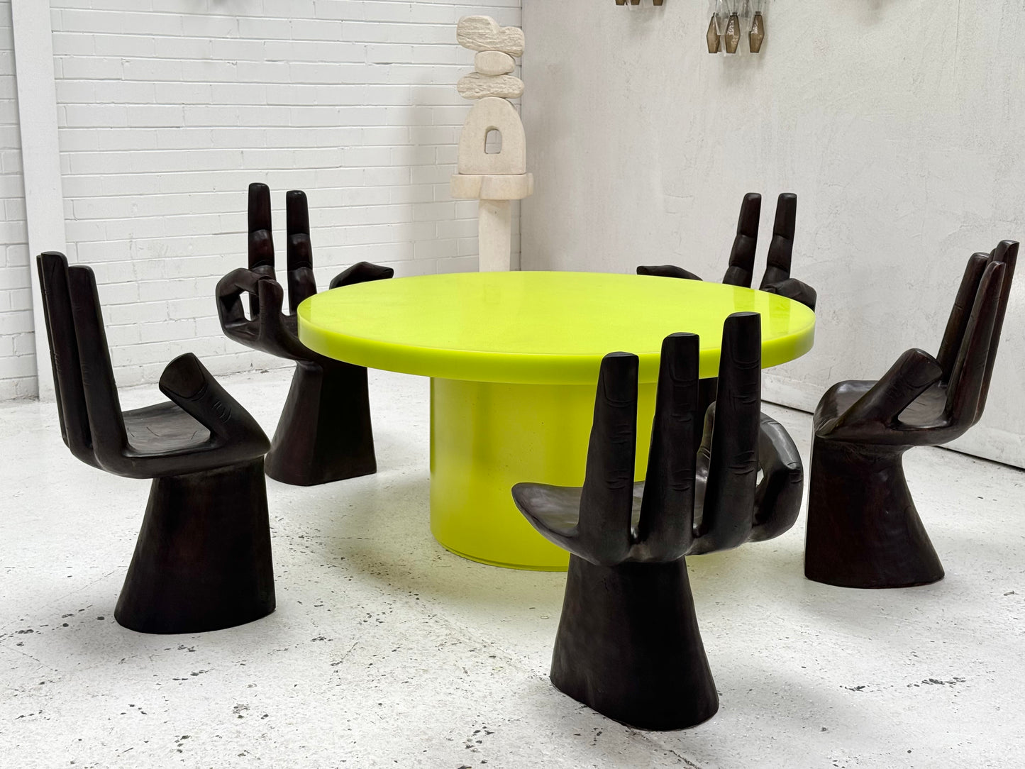 Custom Marblo Perspex Dining Table