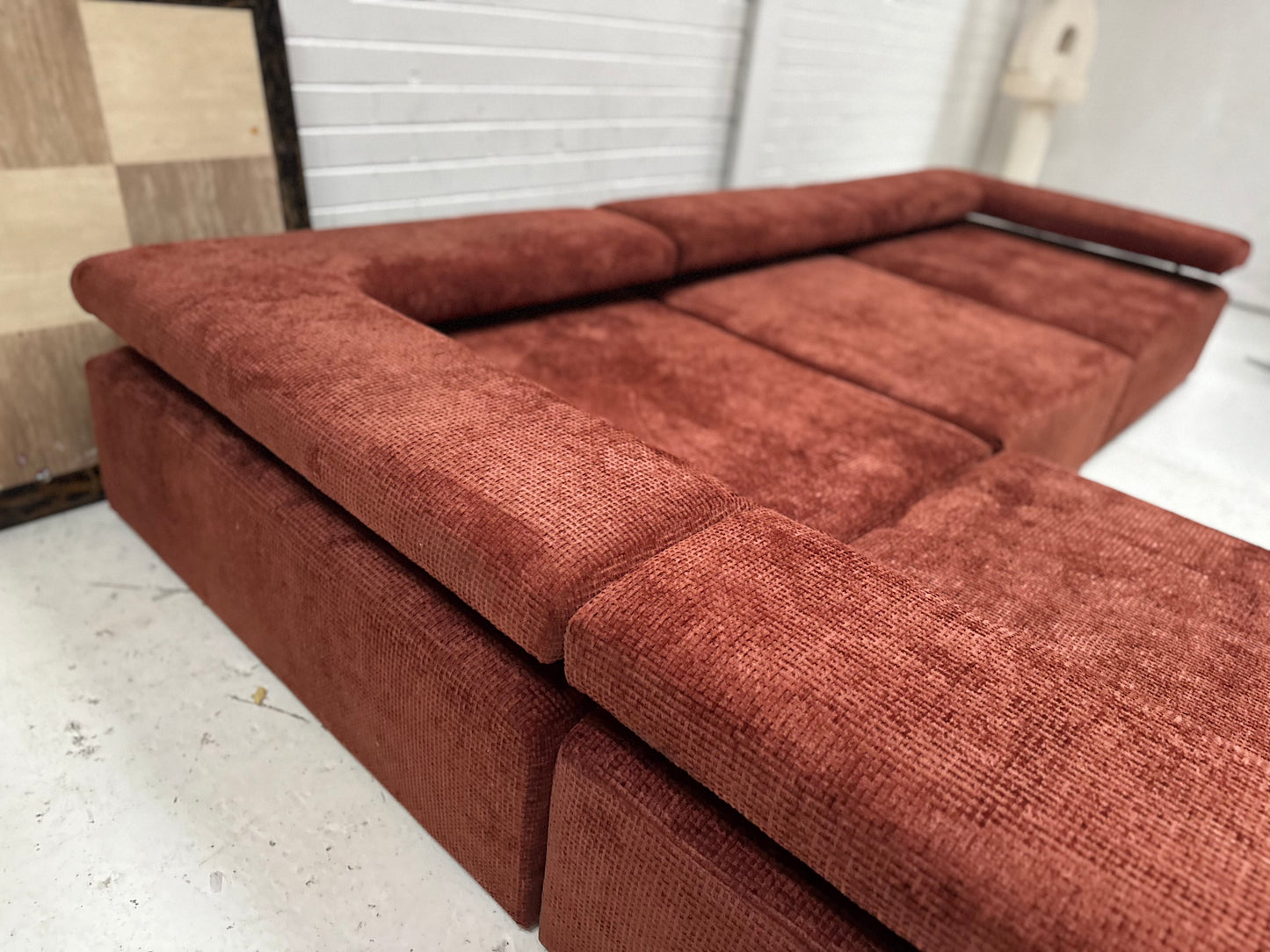 Bespoke Rust Block Modular Sofa