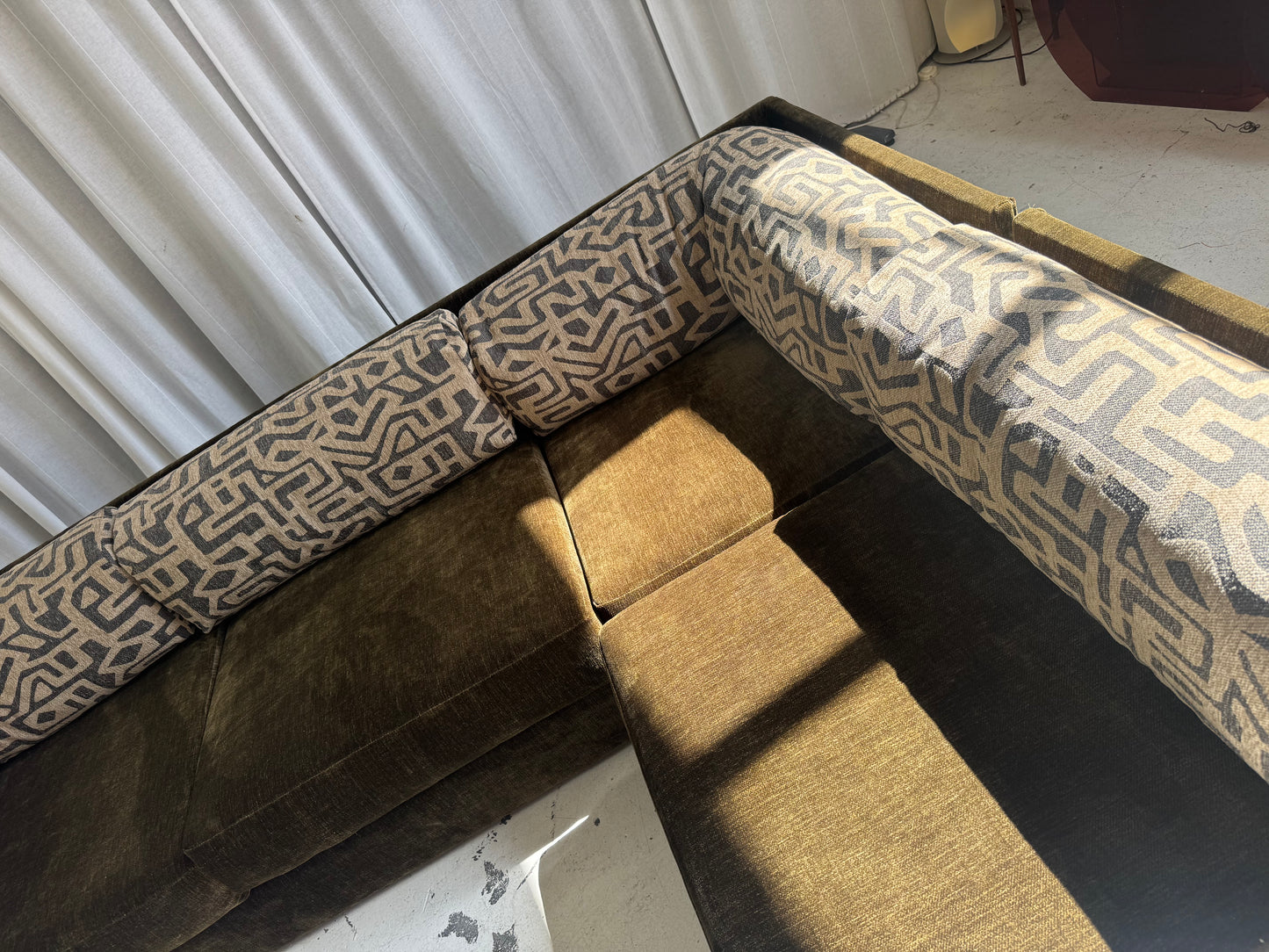 Restored Fler Modular Sofa Set - Bark Velvet