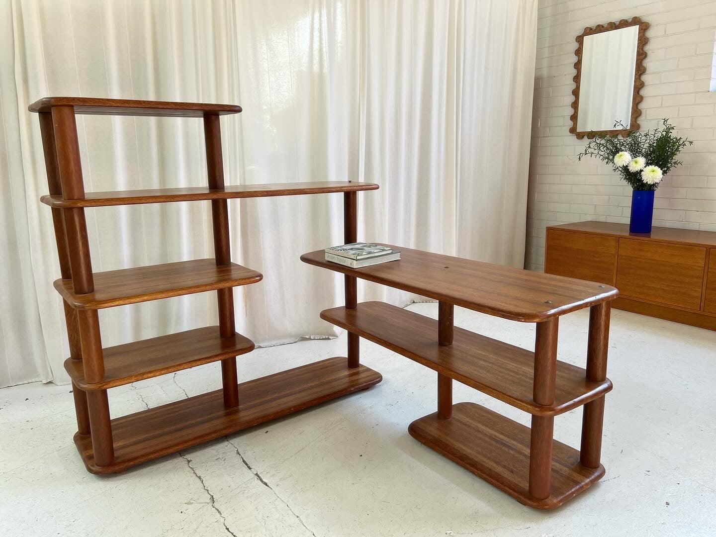Vintage Pacific Green Rotating Shelving Unit