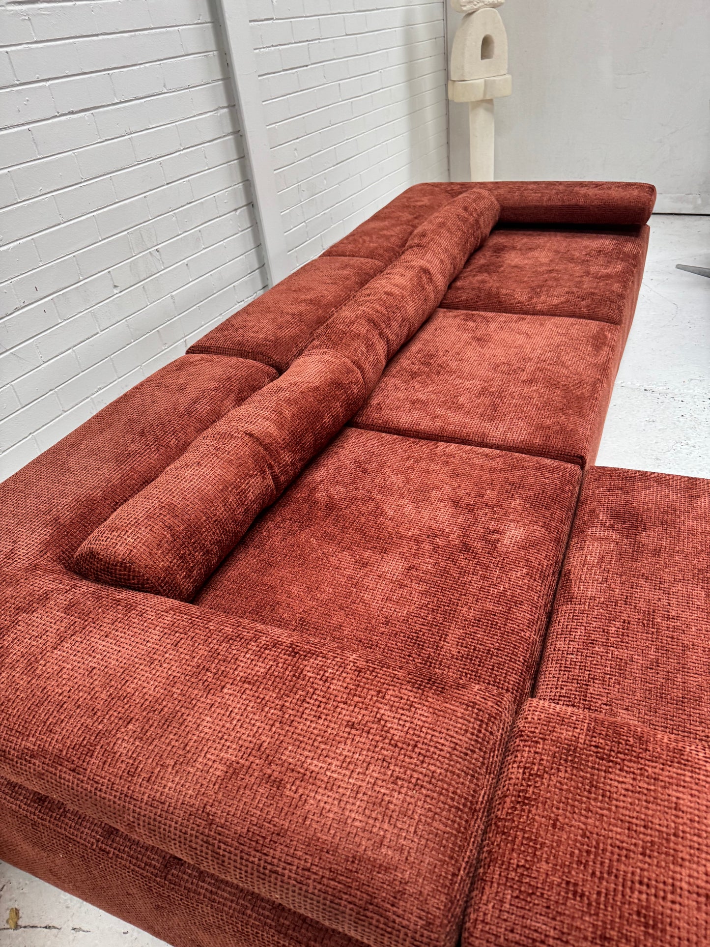 Bespoke Rust Block Modular Sofa
