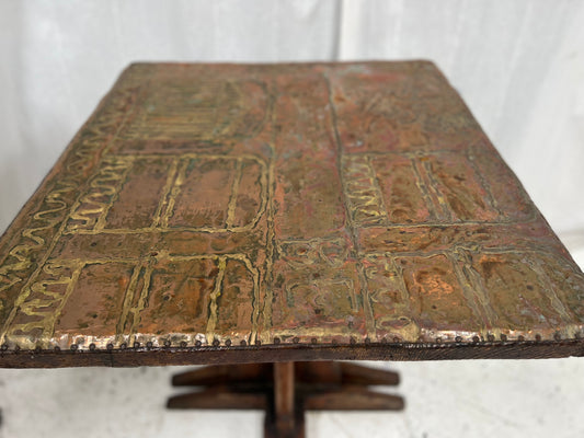 Copper & Brass Brutalist Table
