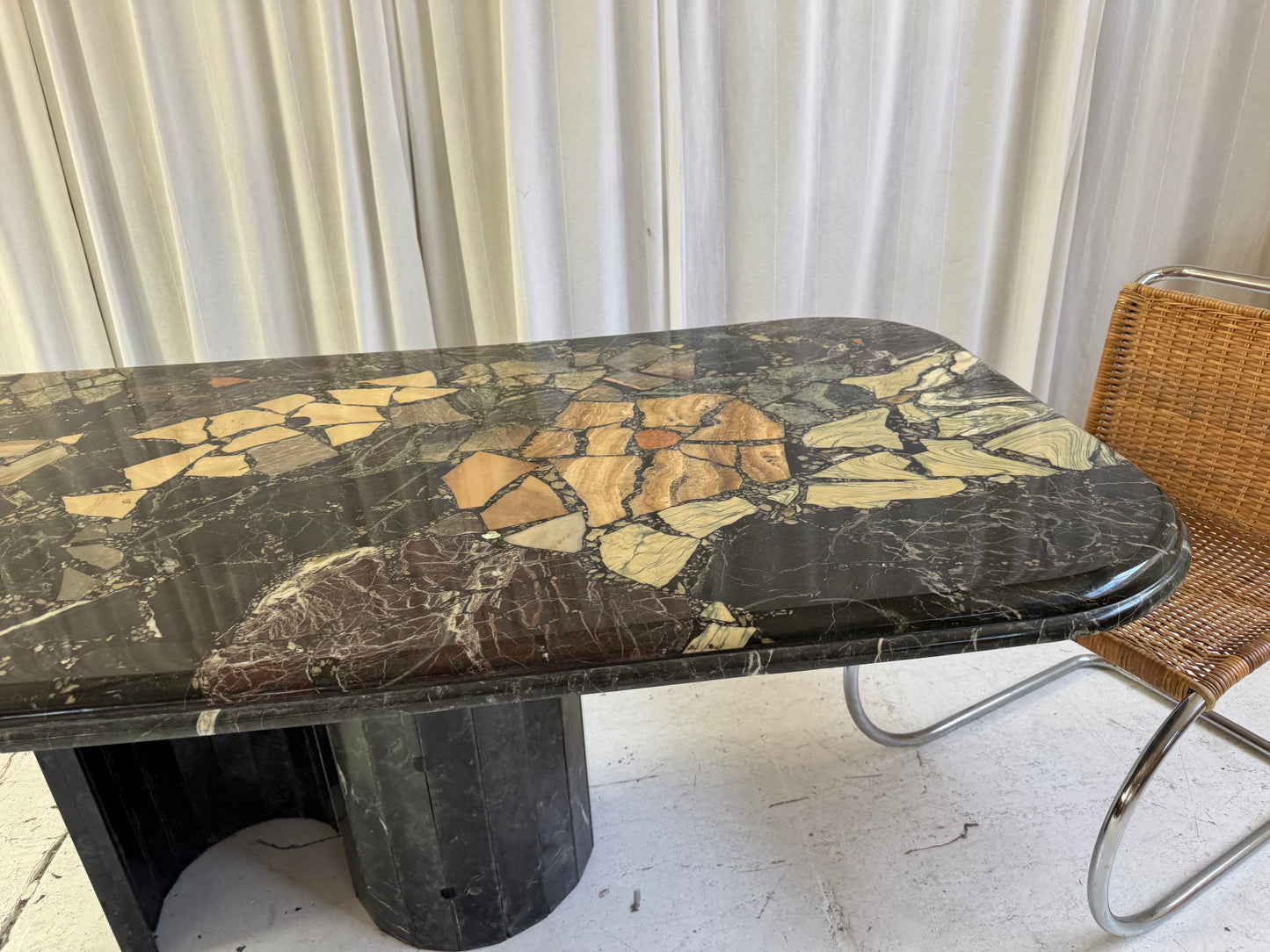 Vintage Mosaic Marble Dining Table