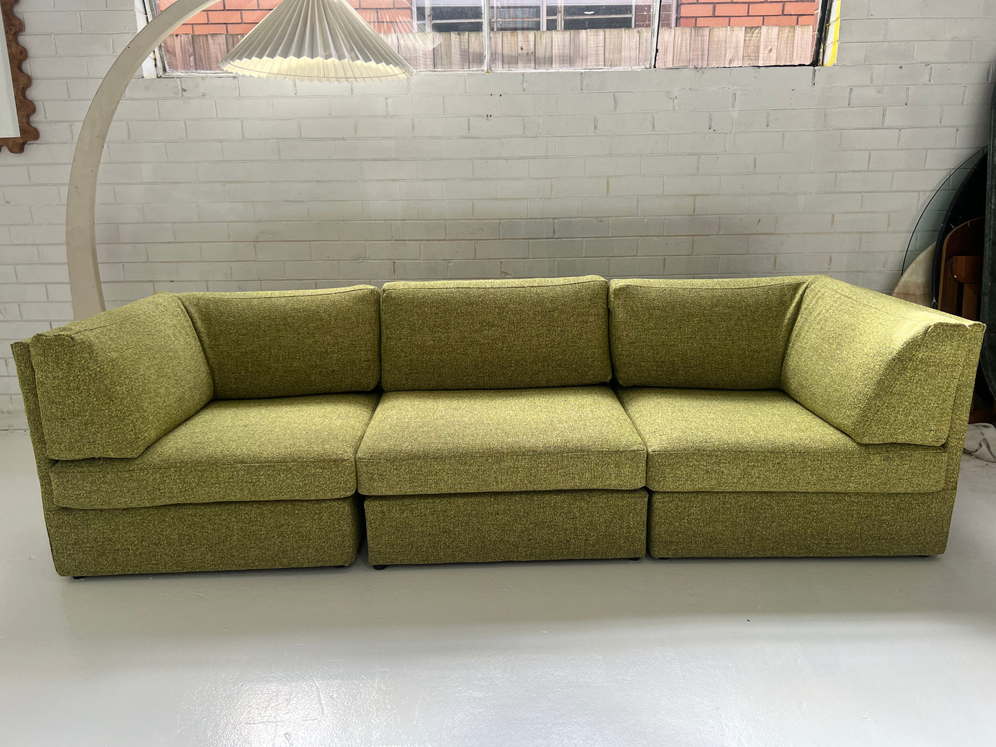 Green Boucle Modular Sofa Set - Preorder