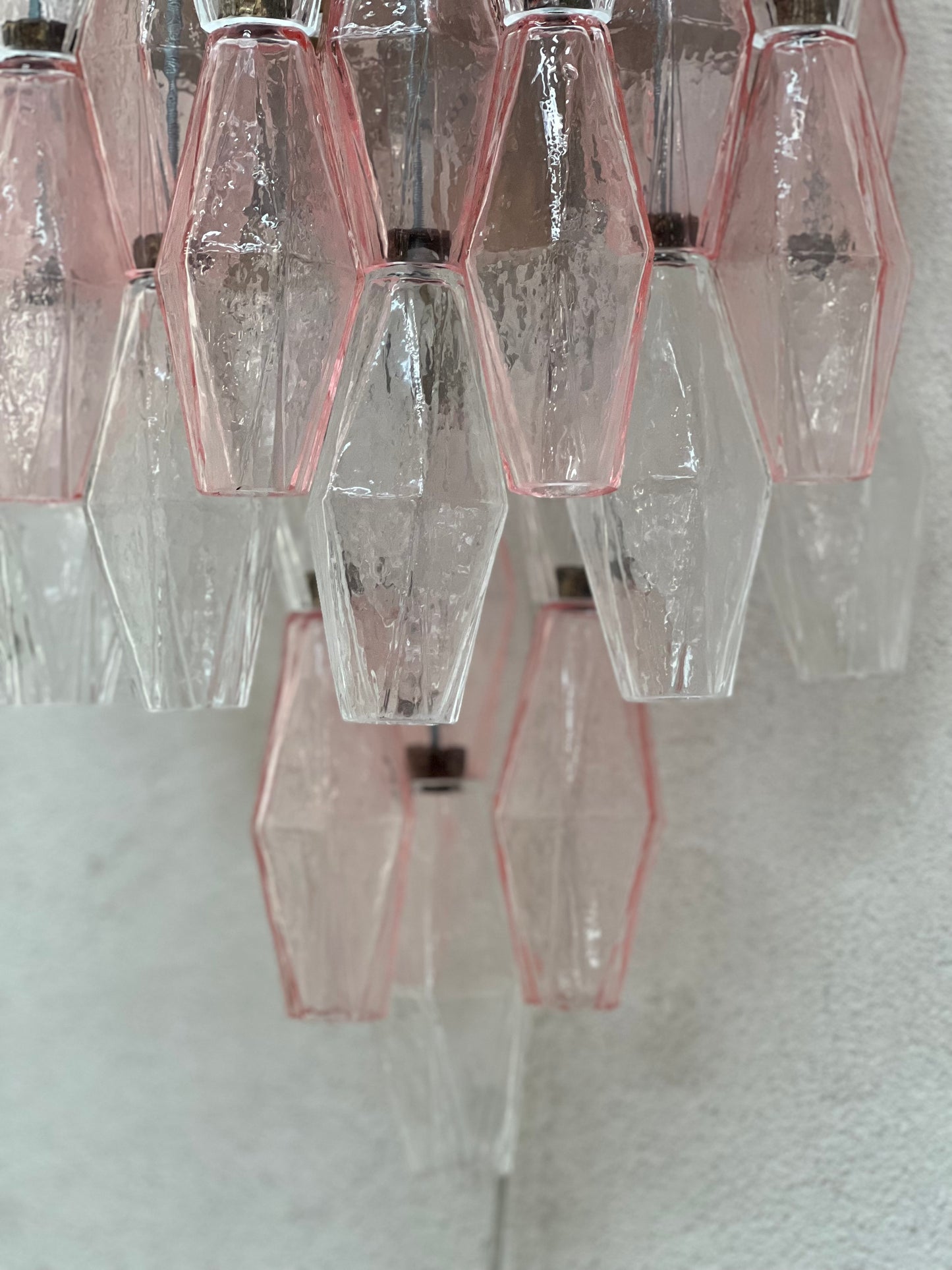 Murano Wall Sconce - Pink & Clear