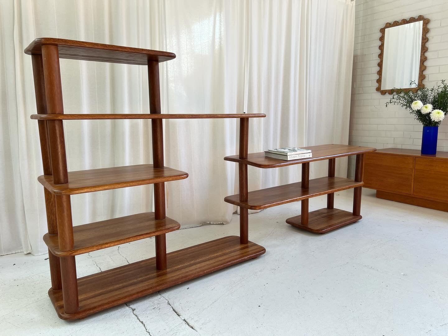Vintage Pacific Green Rotating Shelving Unit