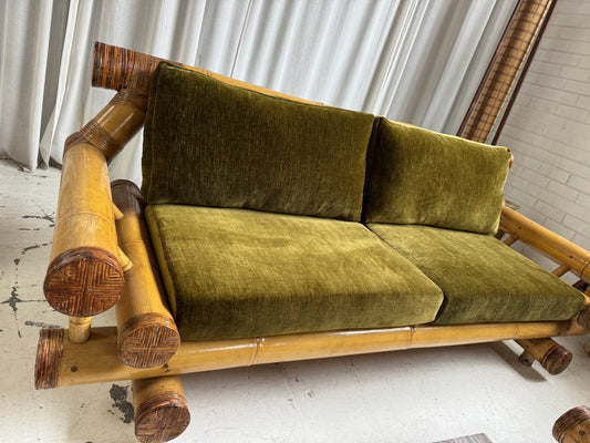 Vintage Jumbo Bamboo Sofa