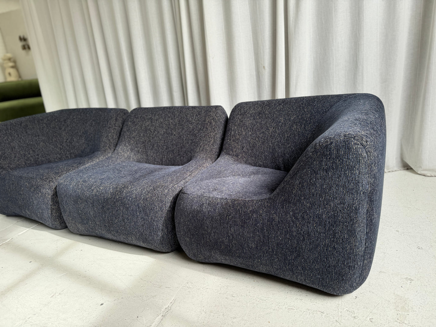 Vintage Featherston Numero IV Modular Armchair - Reupholstered (Navy)