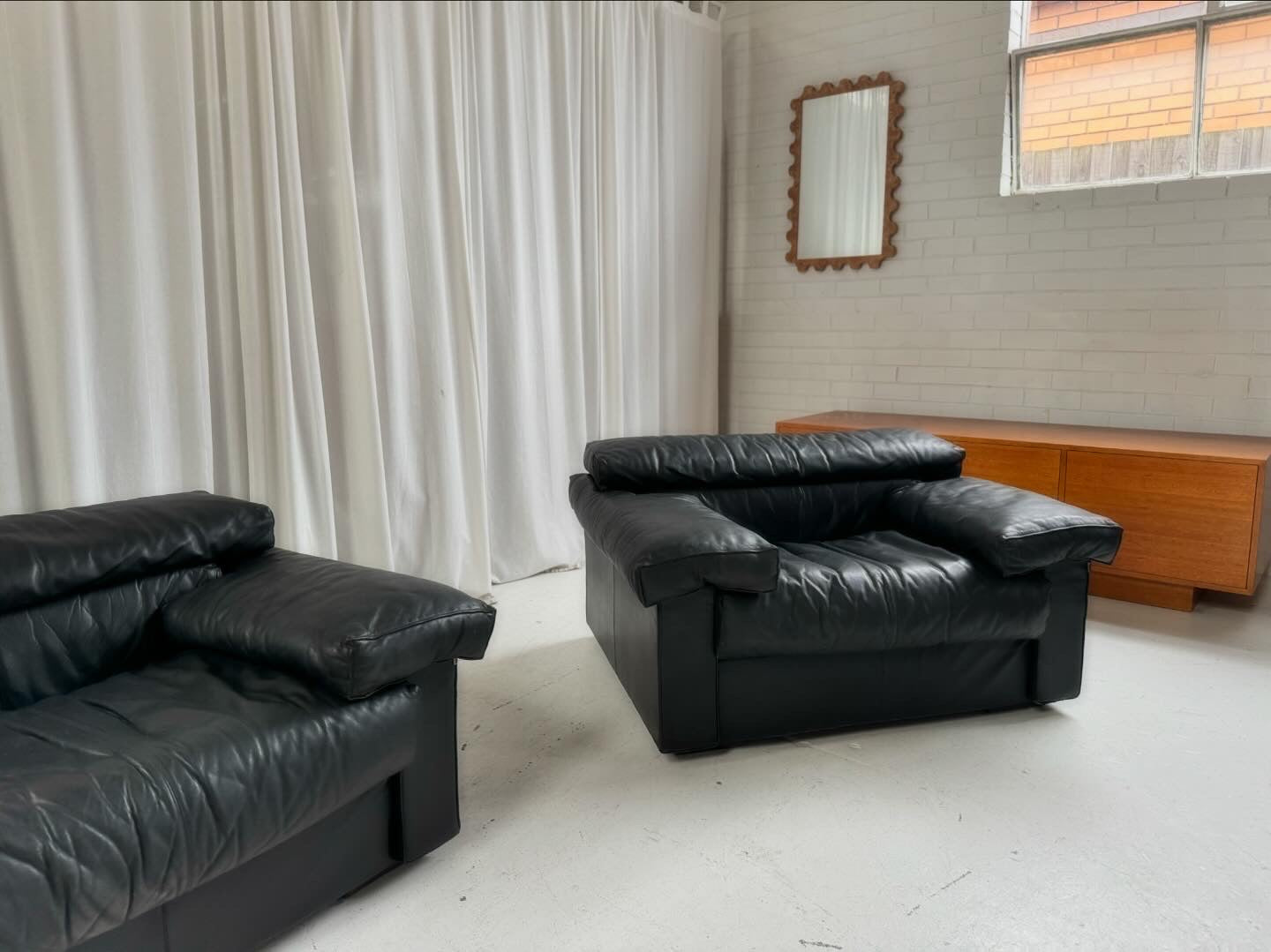 Erasmo Leathers Armchairs by Tobia Scarpa for B&B Italia, 1970s