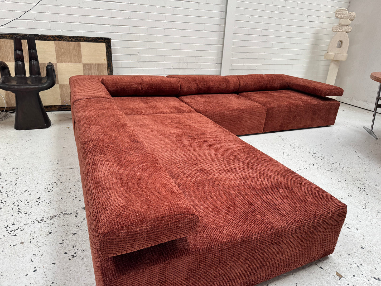 Bespoke Rust Block Modular Sofa