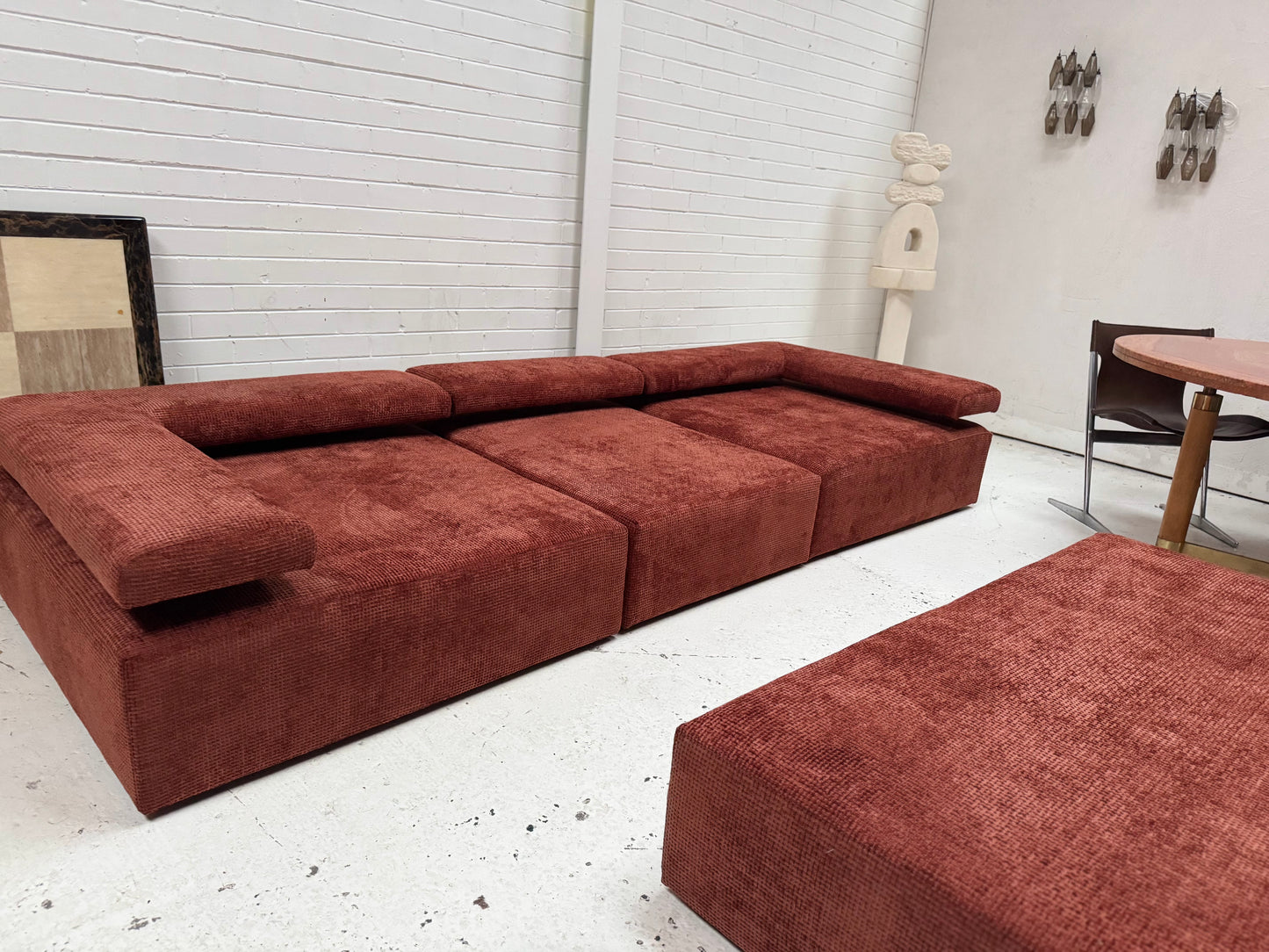 Bespoke Rust Block Modular Sofa