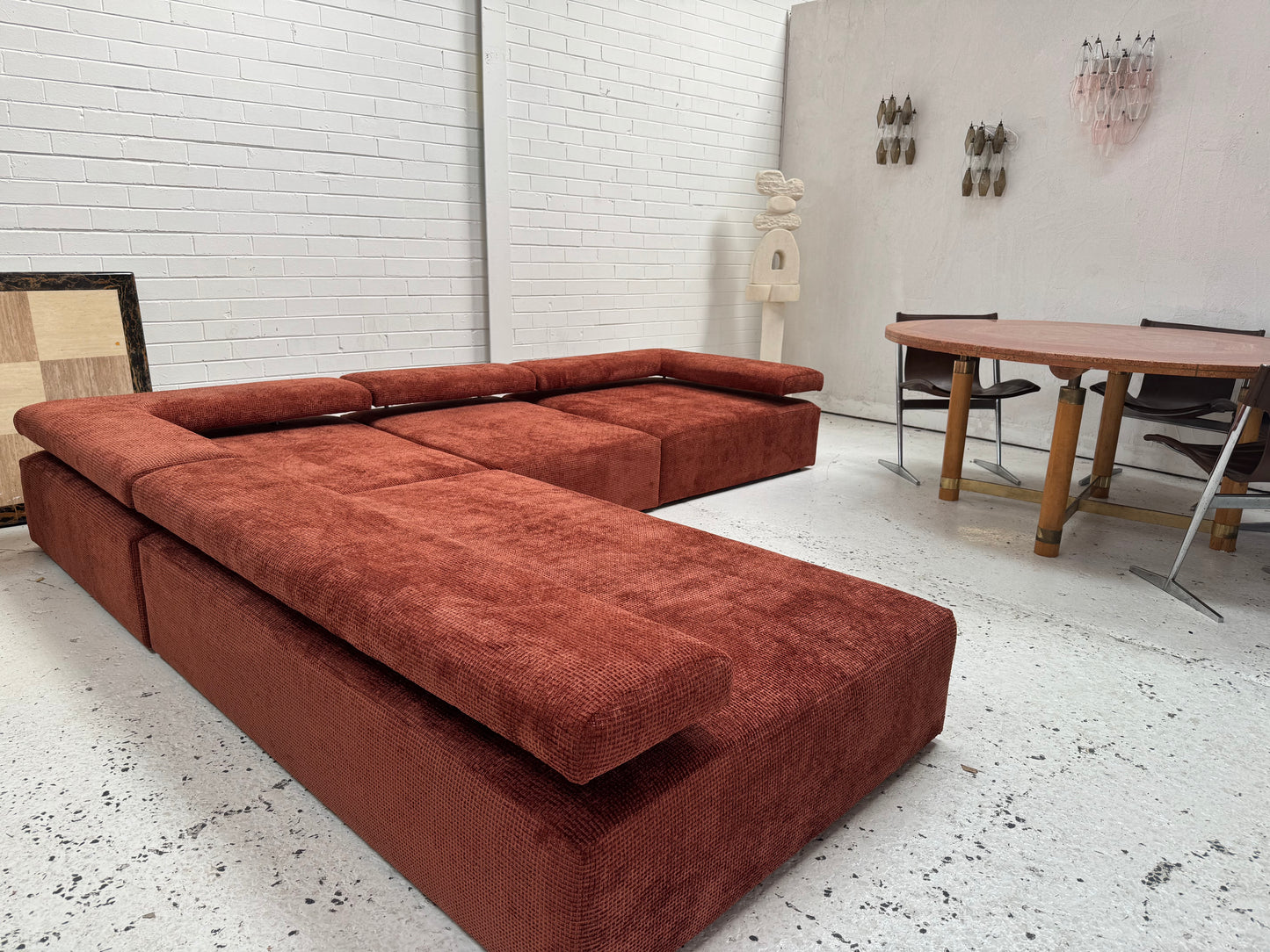 Bespoke Rust Block Modular Sofa
