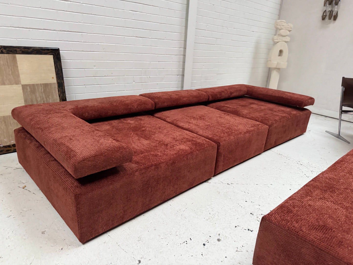 Bespoke Rust Block Modular Sofa