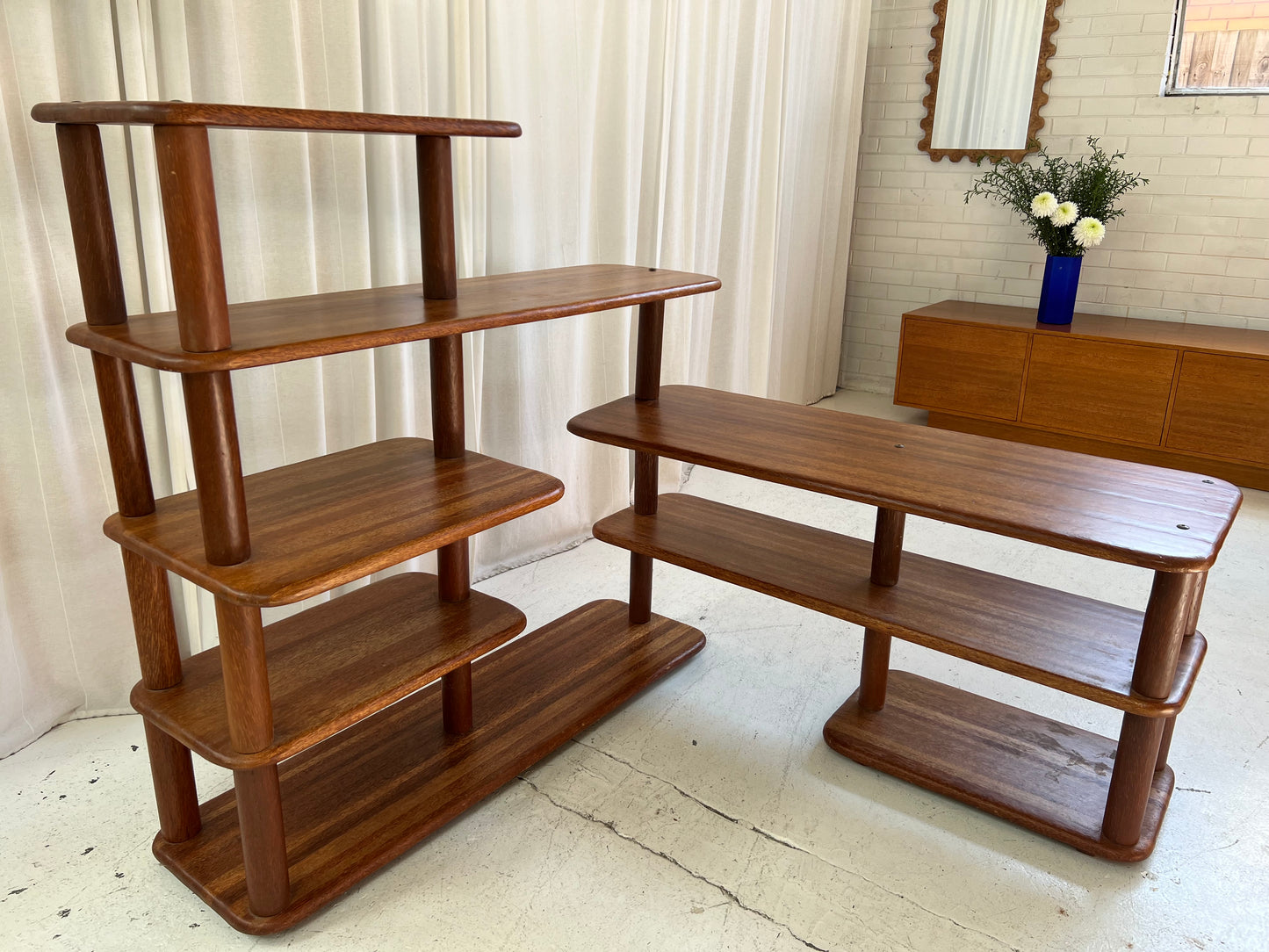 Vintage Pacific Green Rotating Shelving Unit