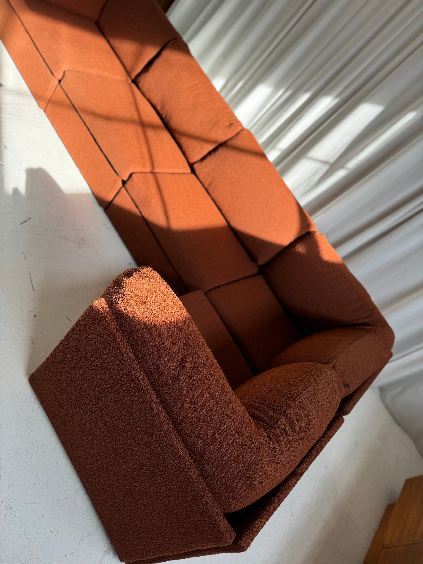 Rust Boucle Modular Sofa Set - Preorder