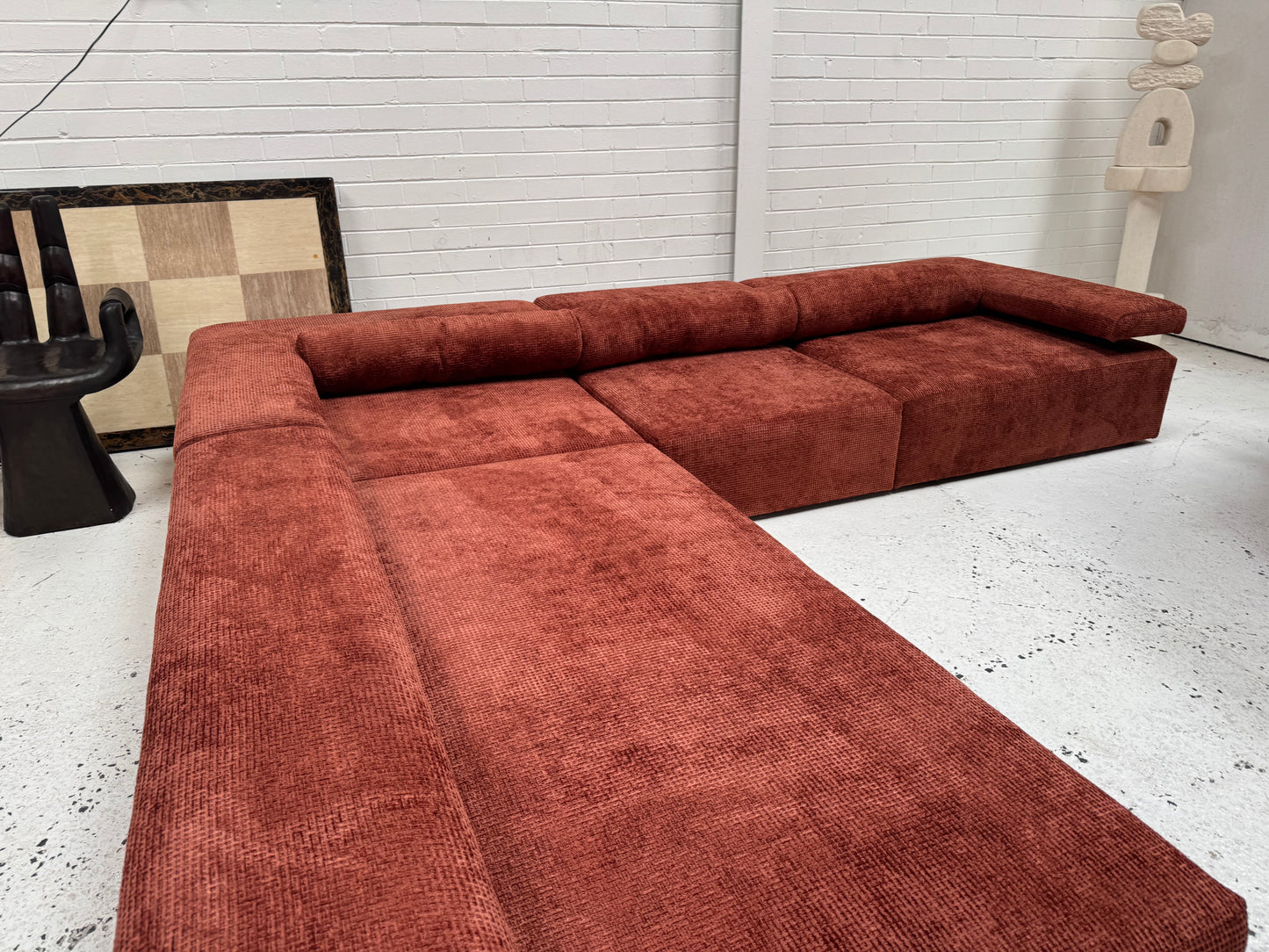 Bespoke Rust Block Modular Sofa