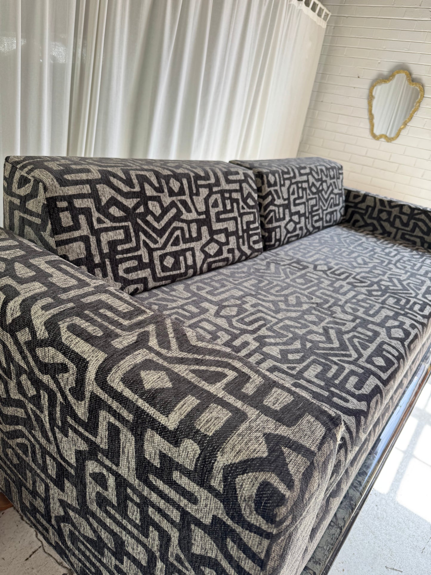Vintage Foam Sofa / Bed - Reupholstered