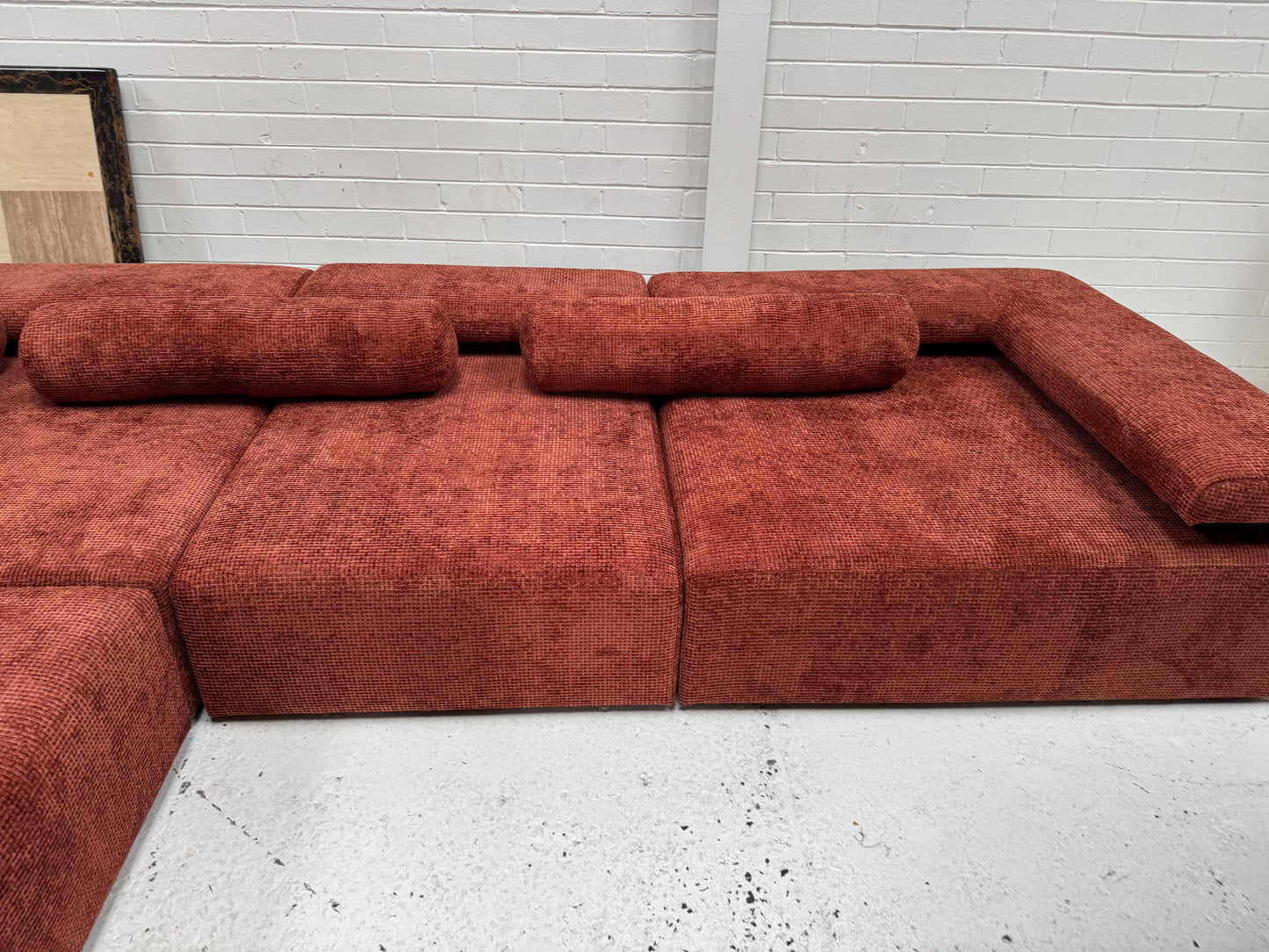 Bespoke Rust Block Modular Sofa