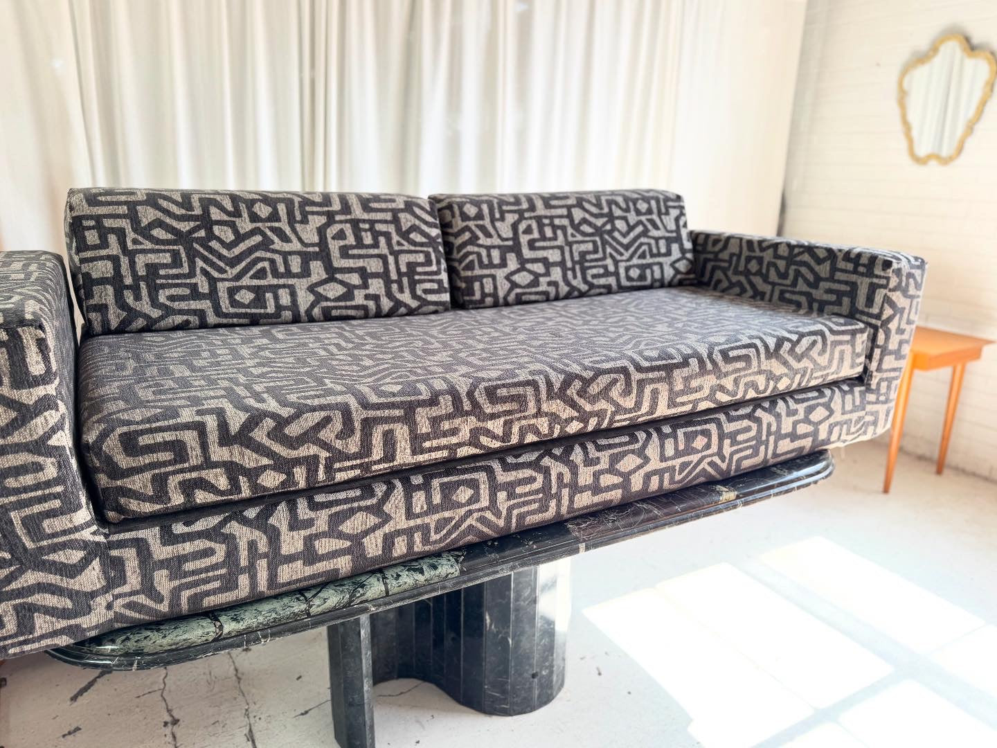 Vintage Foam Sofa / Bed - Reupholstered