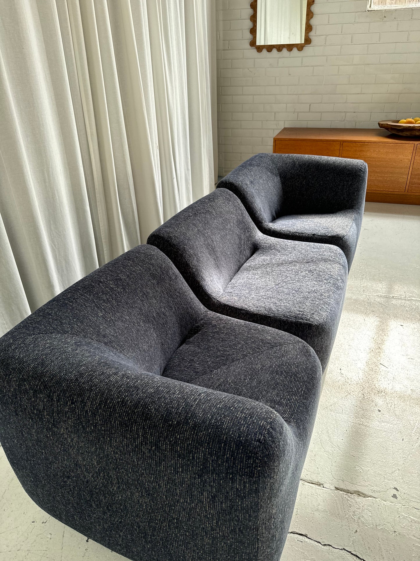 Vintage Featherston Numero IV Modular Armchair - Reupholstered (Navy)