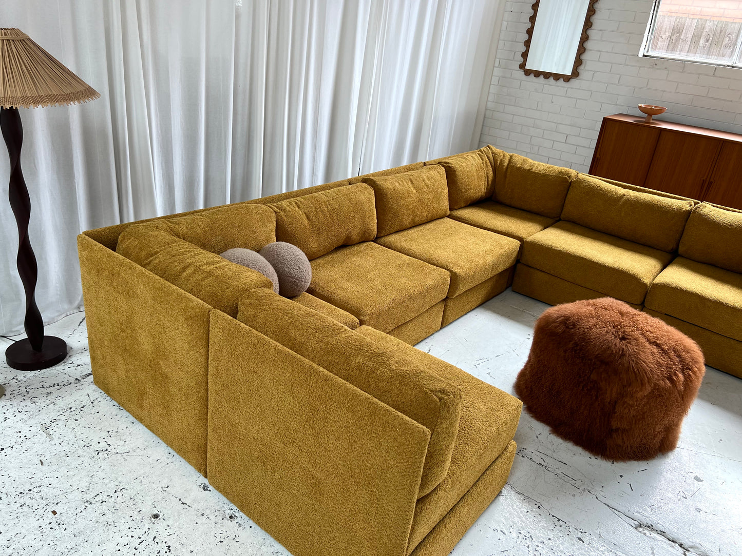 Large Modular Mustard Sofa Set - Preorder