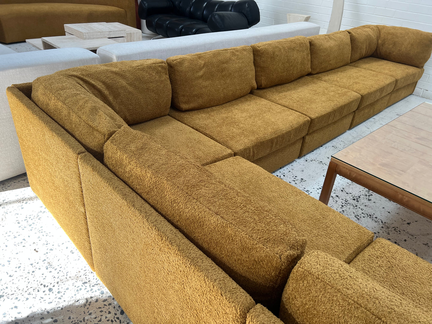 Large Modular Mustard Sofa Set - Preorder