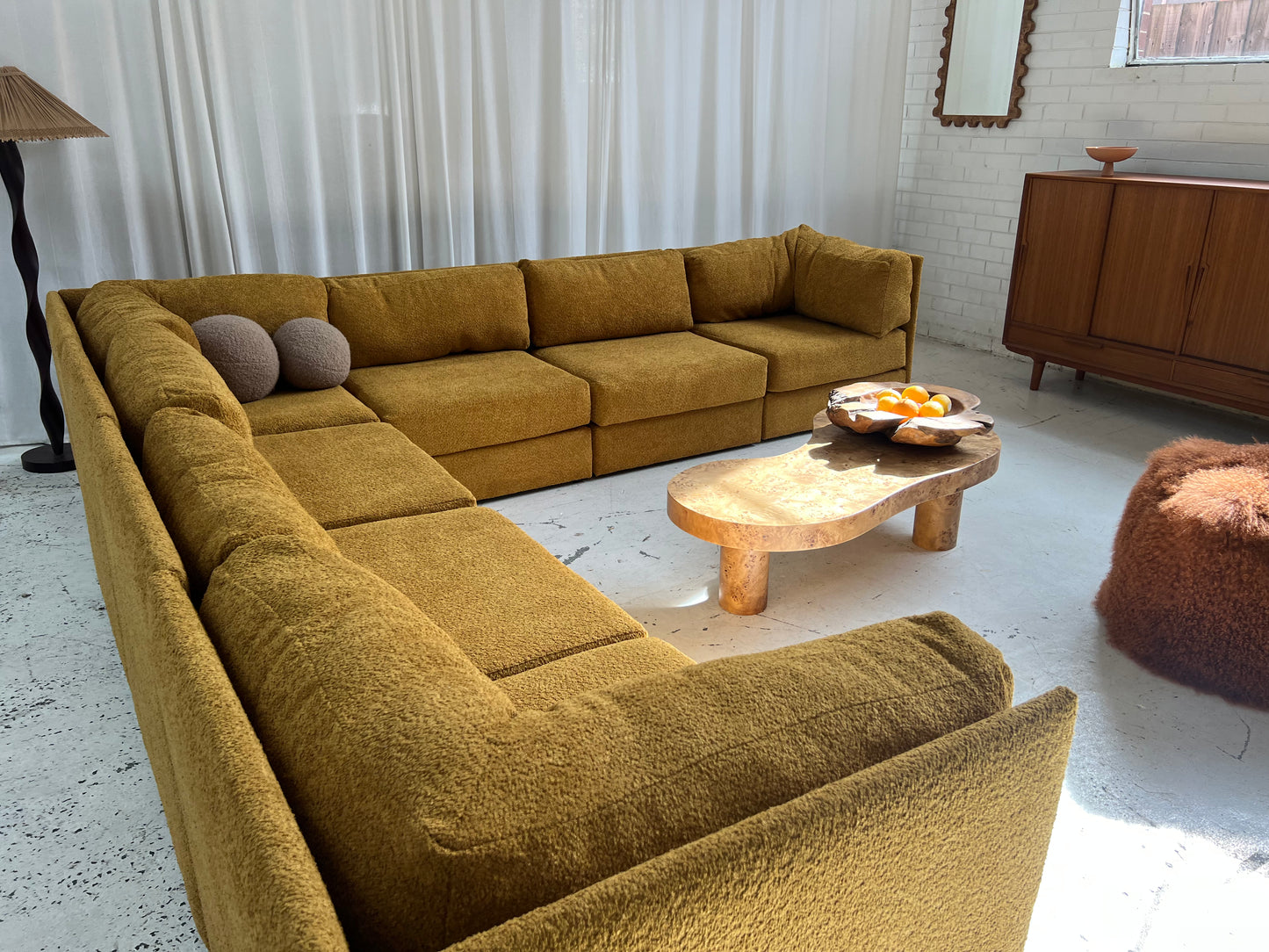 Large Modular Mustard Sofa Set - Preorder