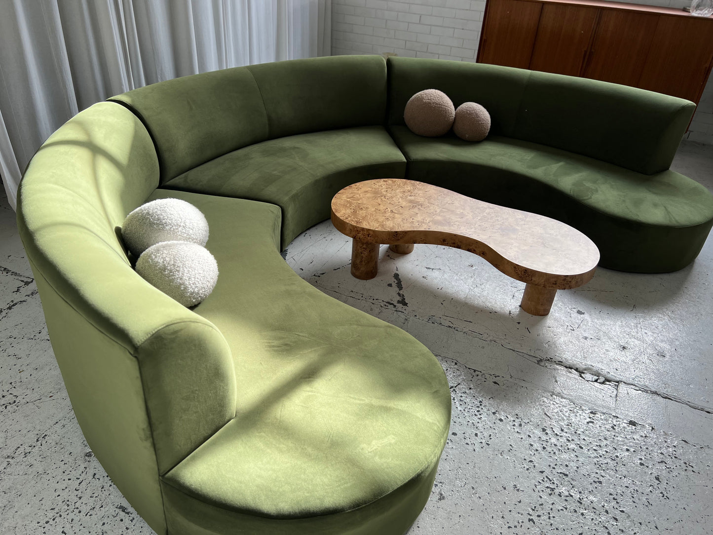 Large Green Curvy Sofa Set - Preorder