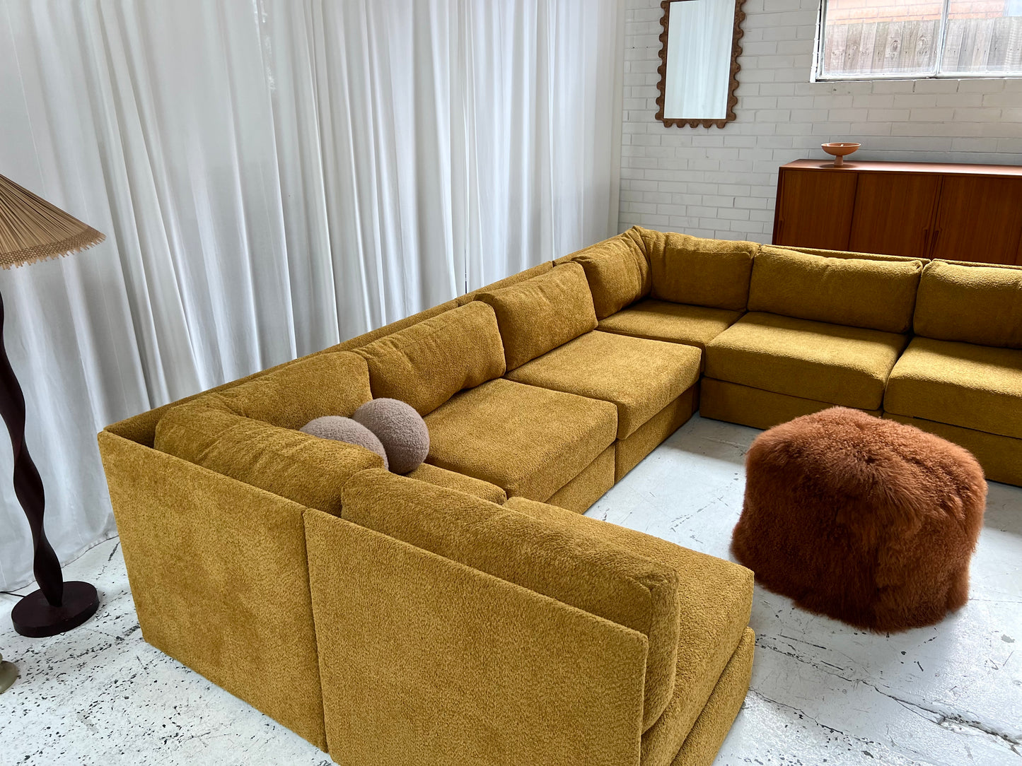 Large Modular Mustard Sofa Set - Preorder