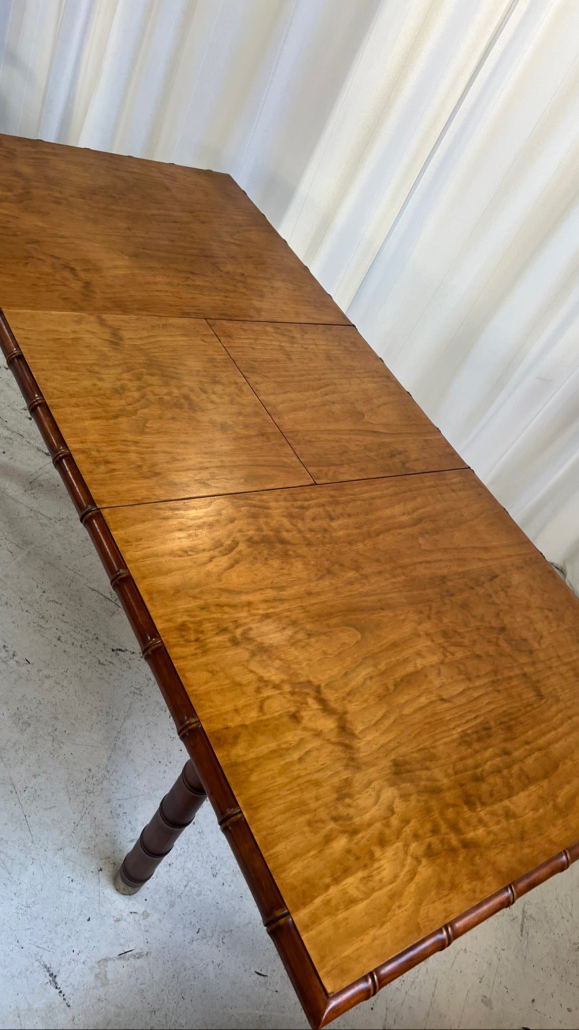 Vintage Jumbo Bamboo Extendable Table