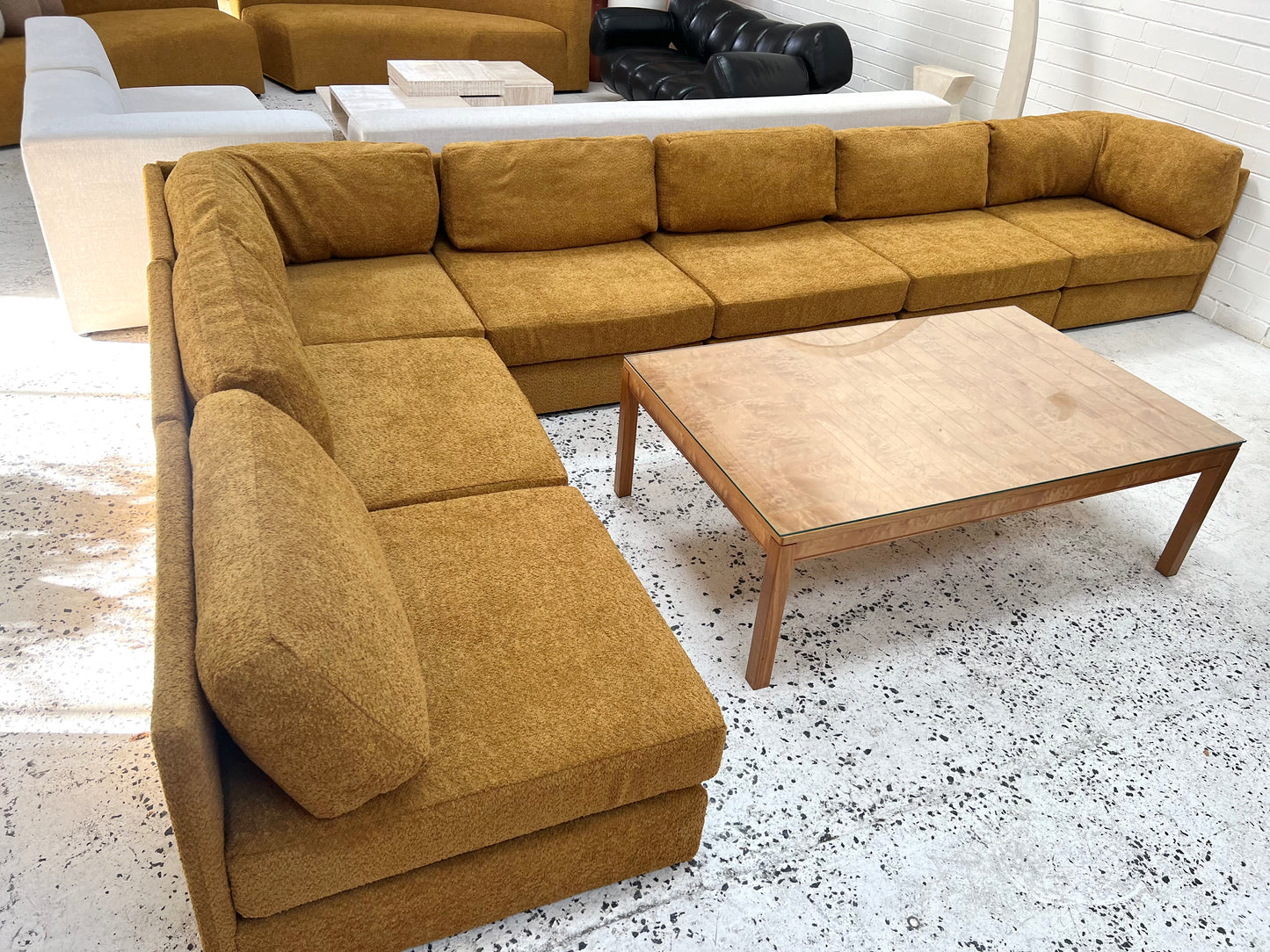 Large Modular Mustard Sofa Set - Preorder