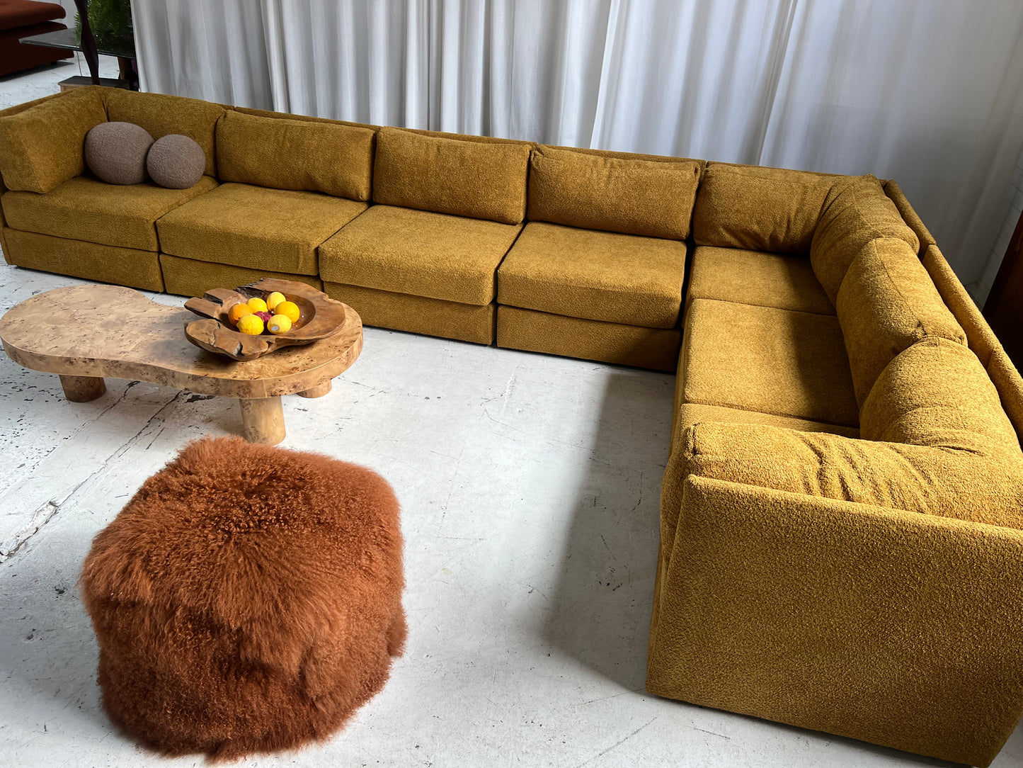 Large Modular Mustard Sofa Set - Preorder