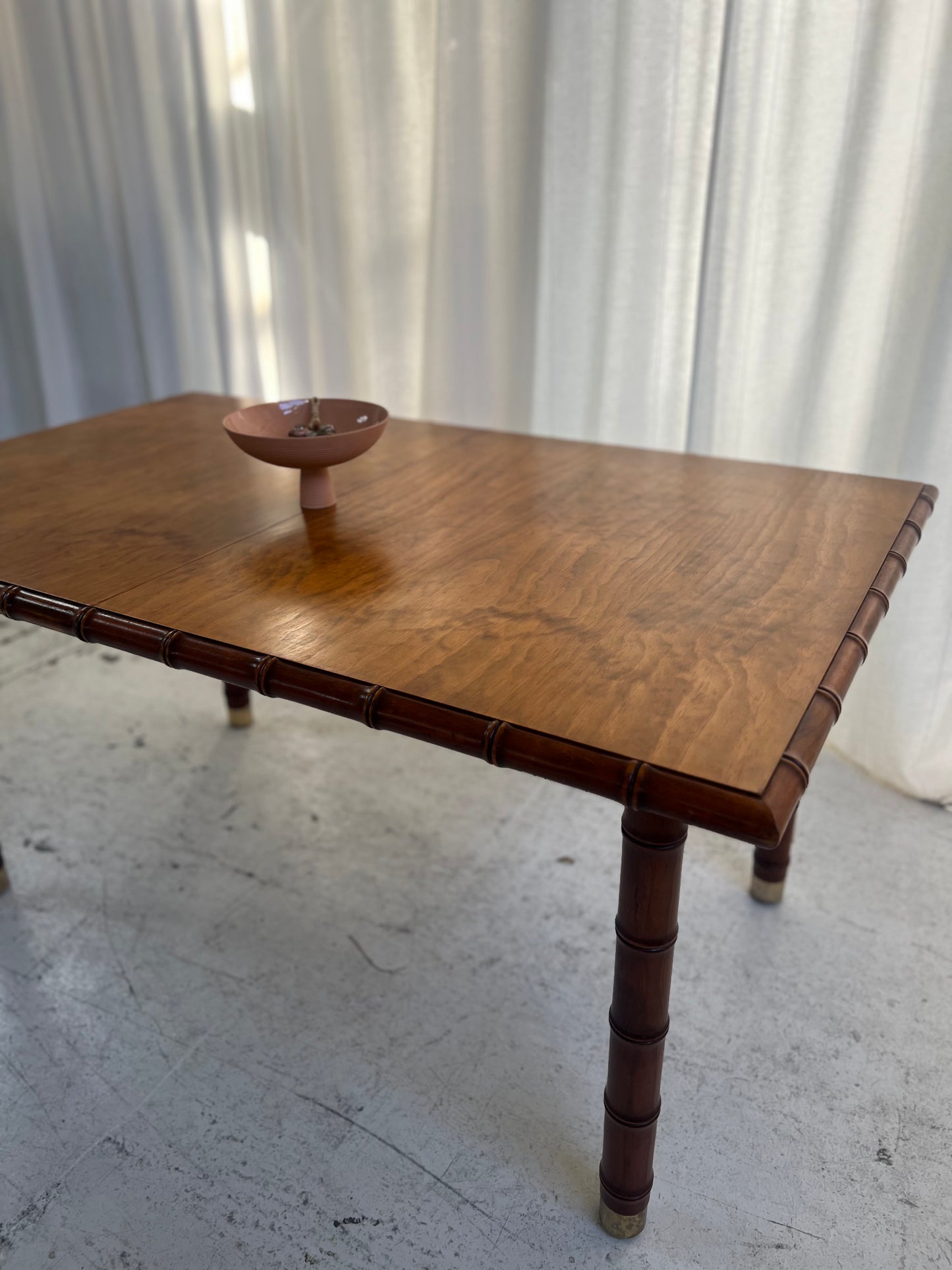Vintage Jumbo Bamboo Extendable Table