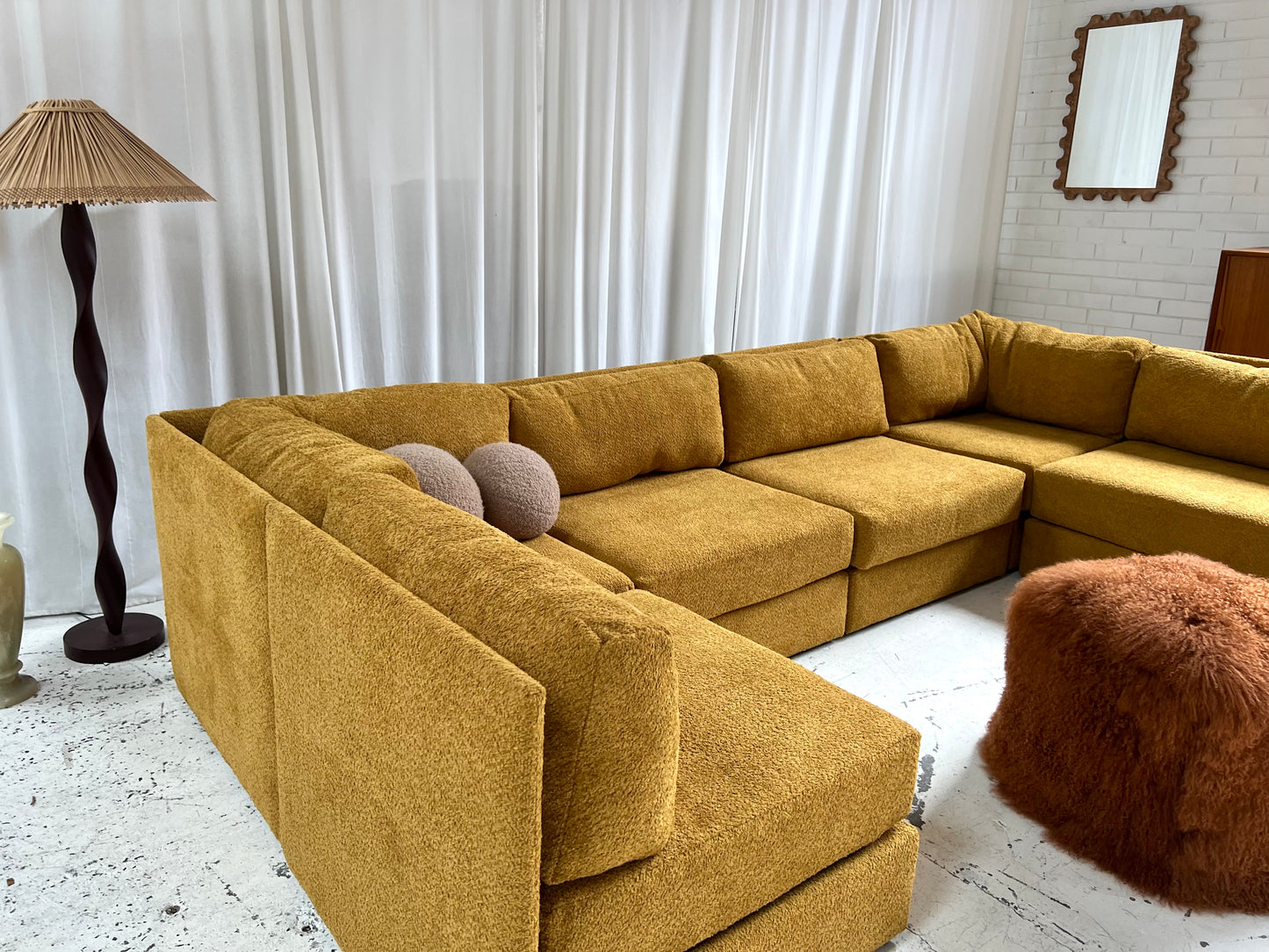 Large Modular Mustard Sofa Set - Preorder