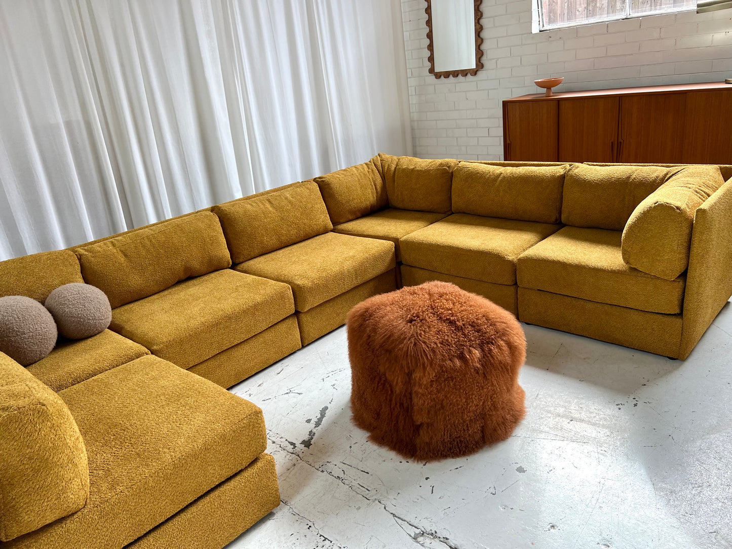 Large Modular Mustard Sofa Set - Preorder