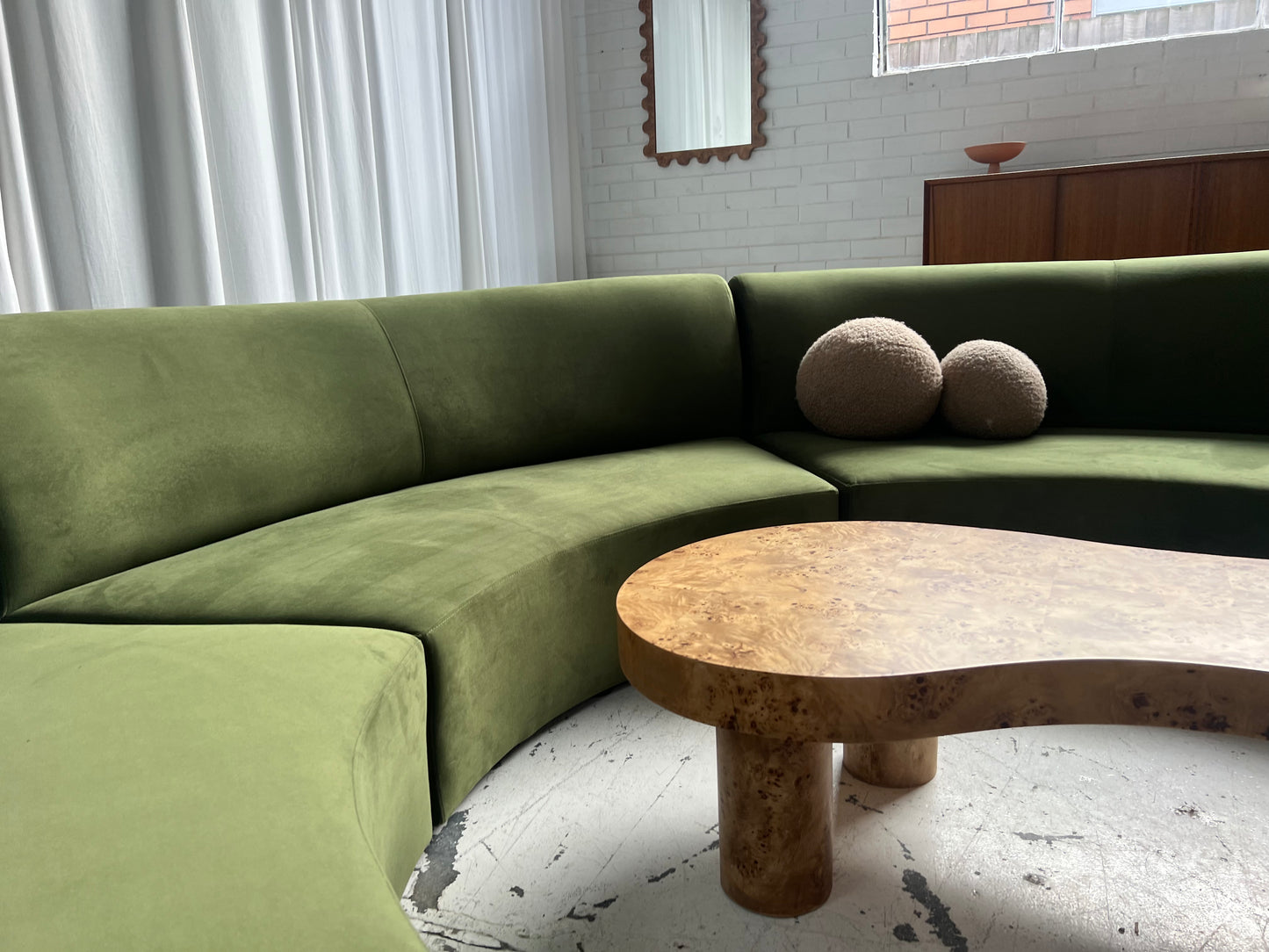 Large Green Curvy Sofa Set - Preorder