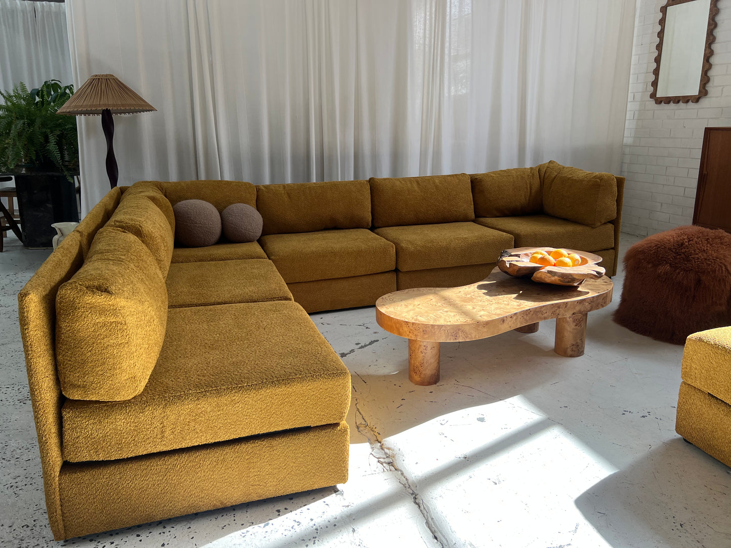 Large Modular Mustard Sofa Set - Preorder