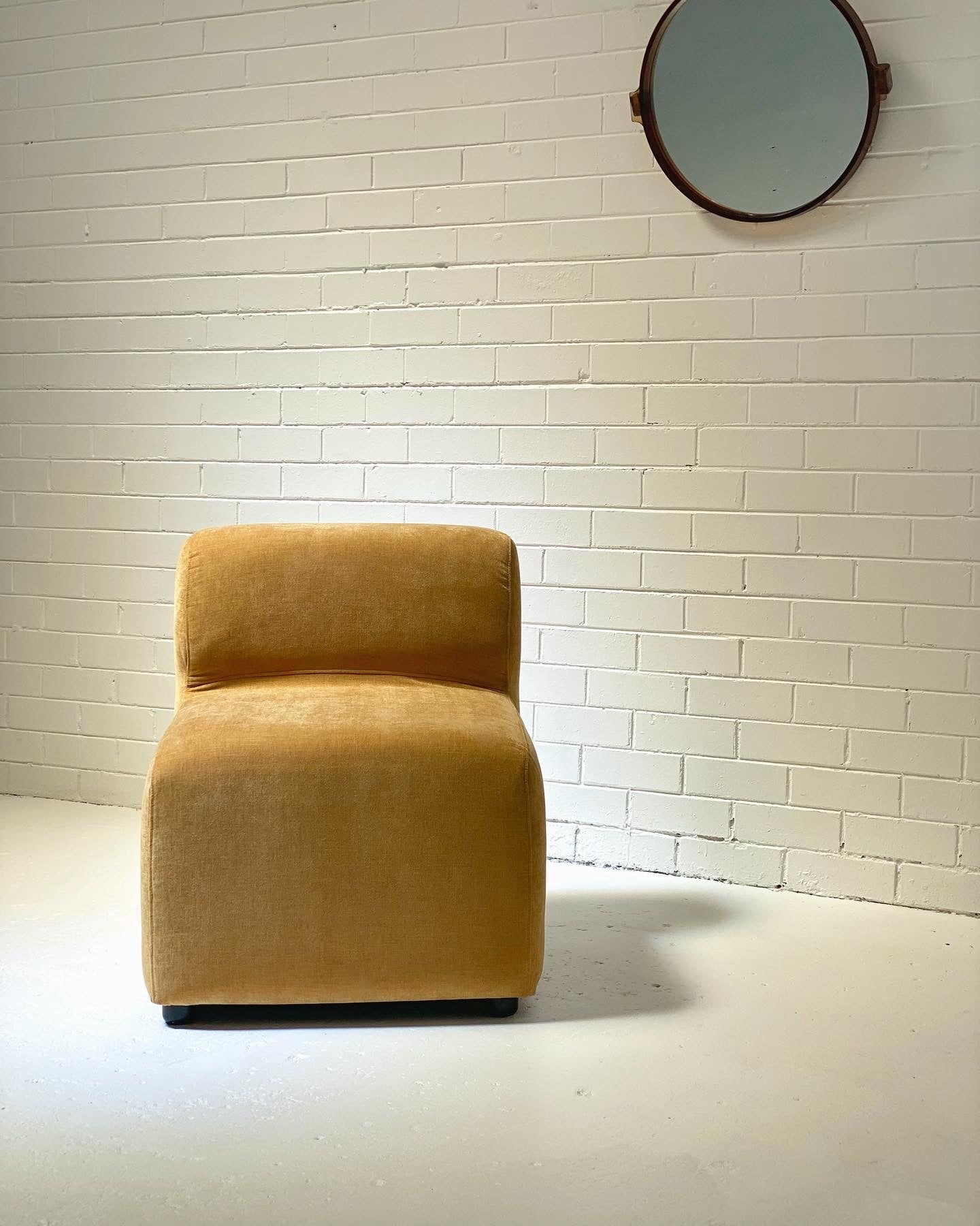 Custom Chubby Velvet Modular Chairs - Mustard (preorder)
