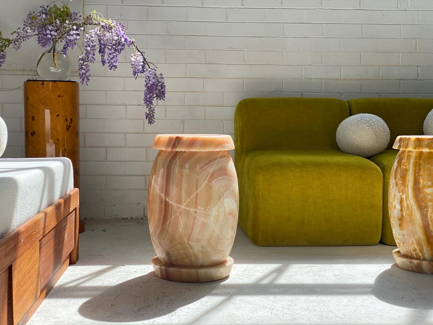 Solid Onyx Plinth/Stools/Side Tables