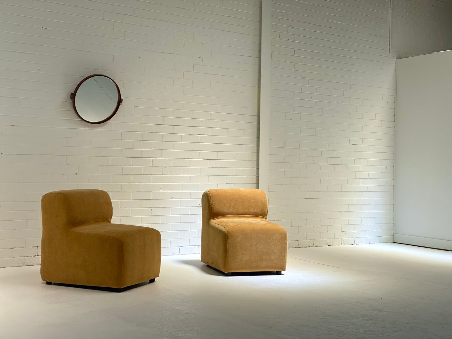 Custom Chubby Velvet Modular Chairs - Mustard (preorder)
