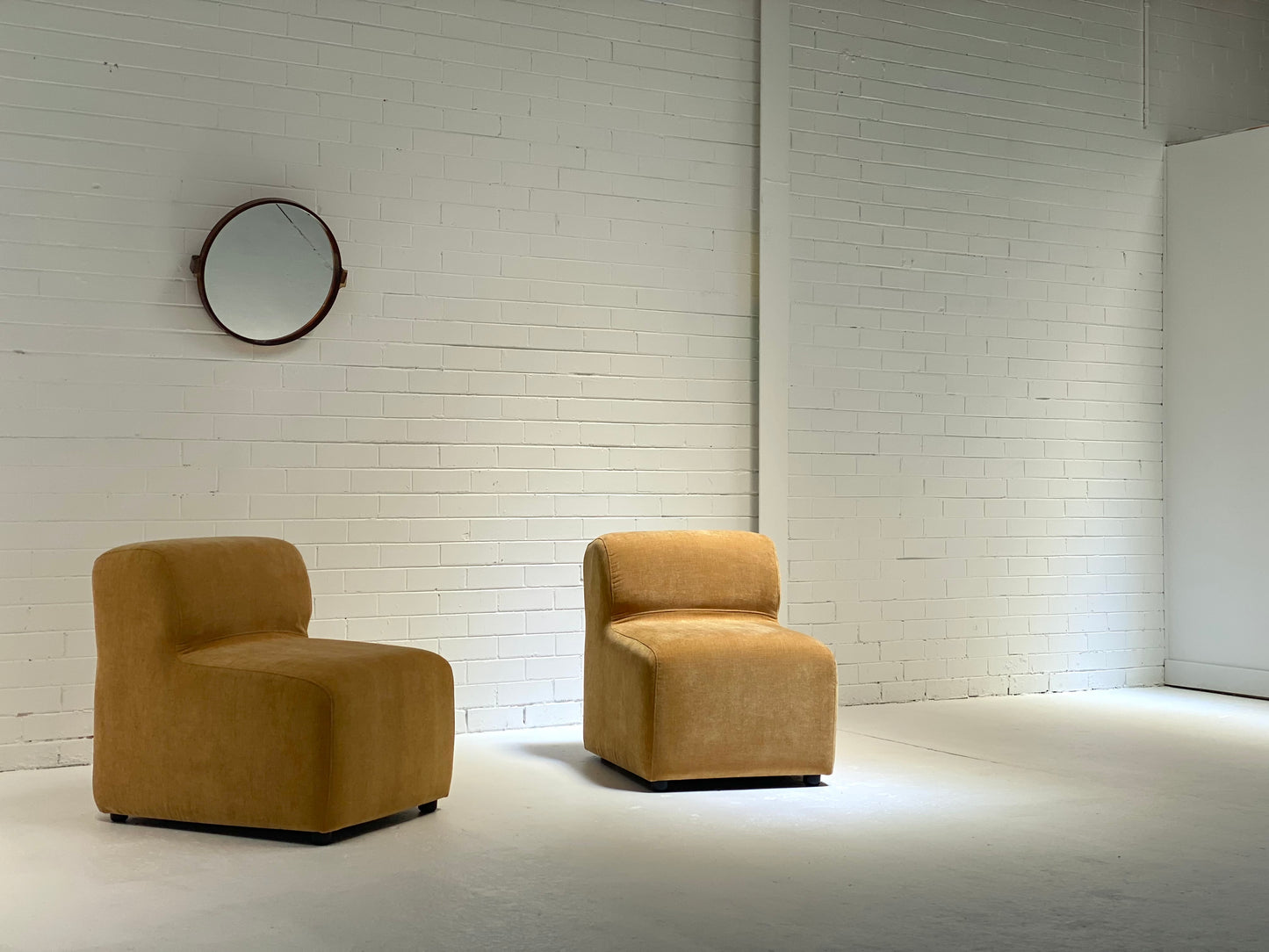 Custom Chubby Velvet Modular Chairs - Mustard (preorder)