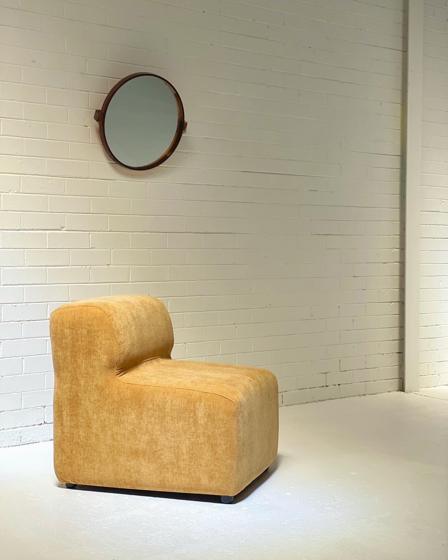 Custom Chubby Velvet Modular Chairs - Mustard (preorder)