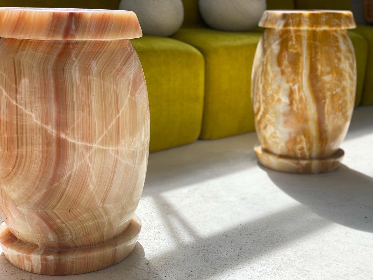 Solid Onyx Plinth/Stools/Side Tables