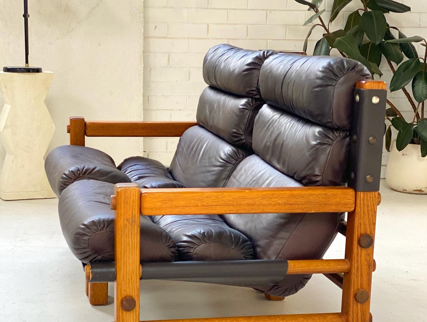 Norman Archibald Leather 4 Piece Sofa Set