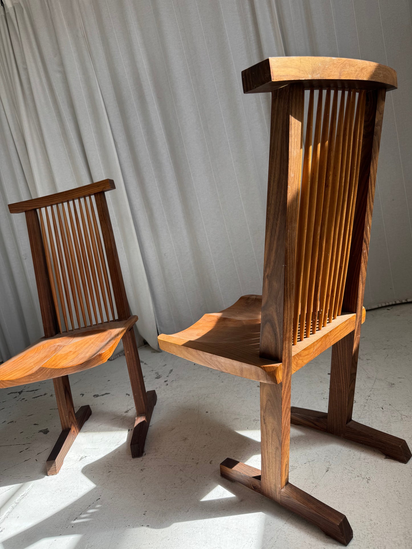 Handmade Wooden ‘Conoid’ Chairs