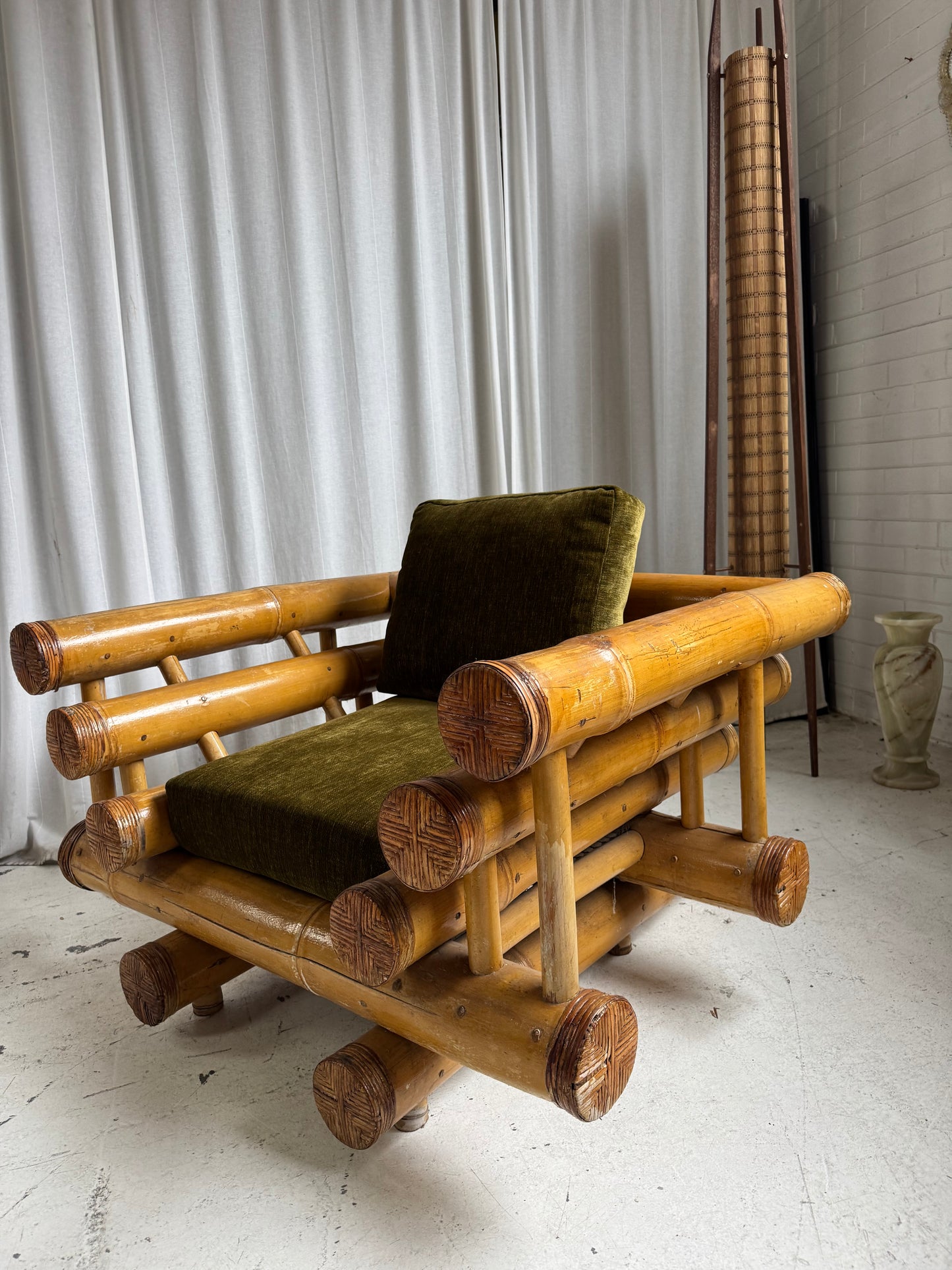 Vintage Jumbo Bamboo Sofa