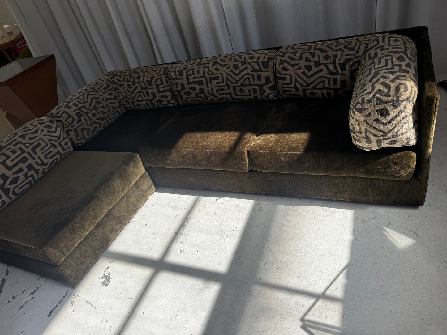 Restored Fler Modular Sofa Set - Bark Velvet
