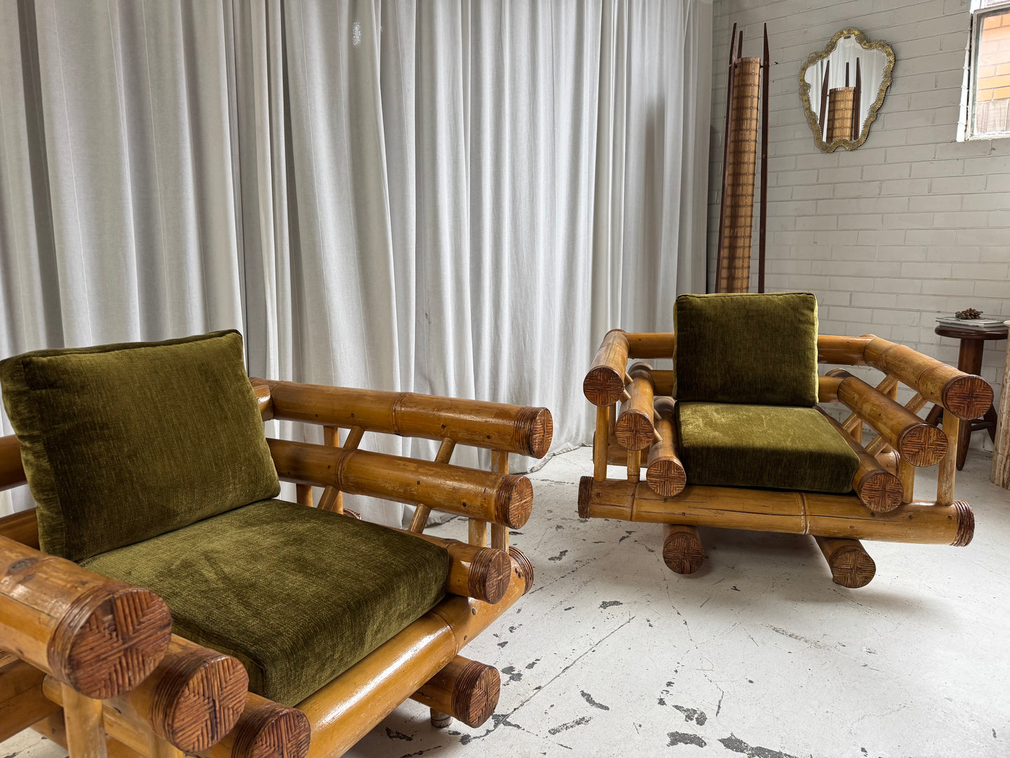 Vintage Jumbo Bamboo Sofa